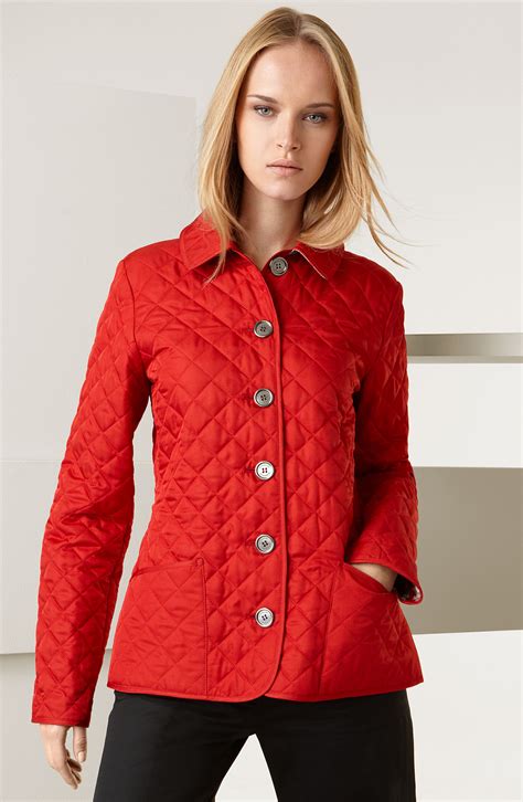 burberry red cloth jacket|burberry quilted jacket nordstrom.